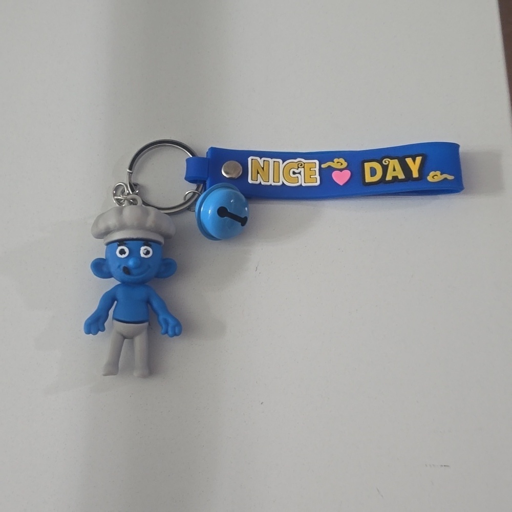 smurf 3d keychain